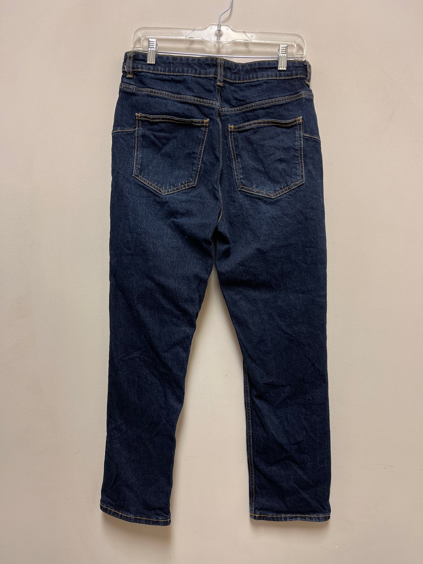 Jeans Straight By Zara In Blue Denim, Size: 8