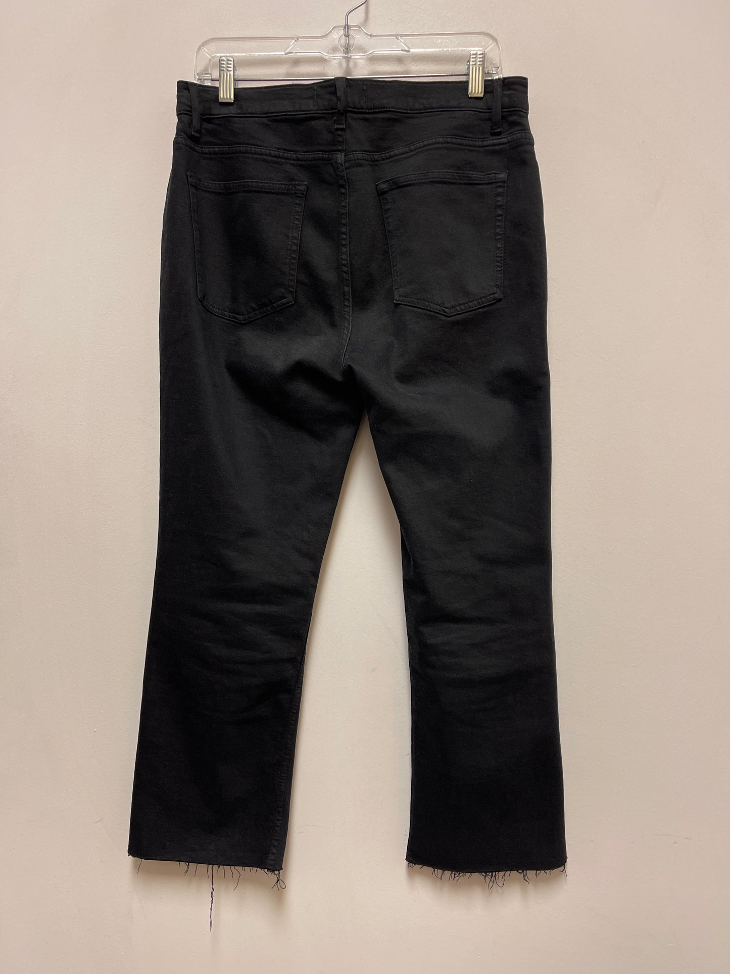 Jeans Wide Leg By Zara In Black Denim, Size: 10