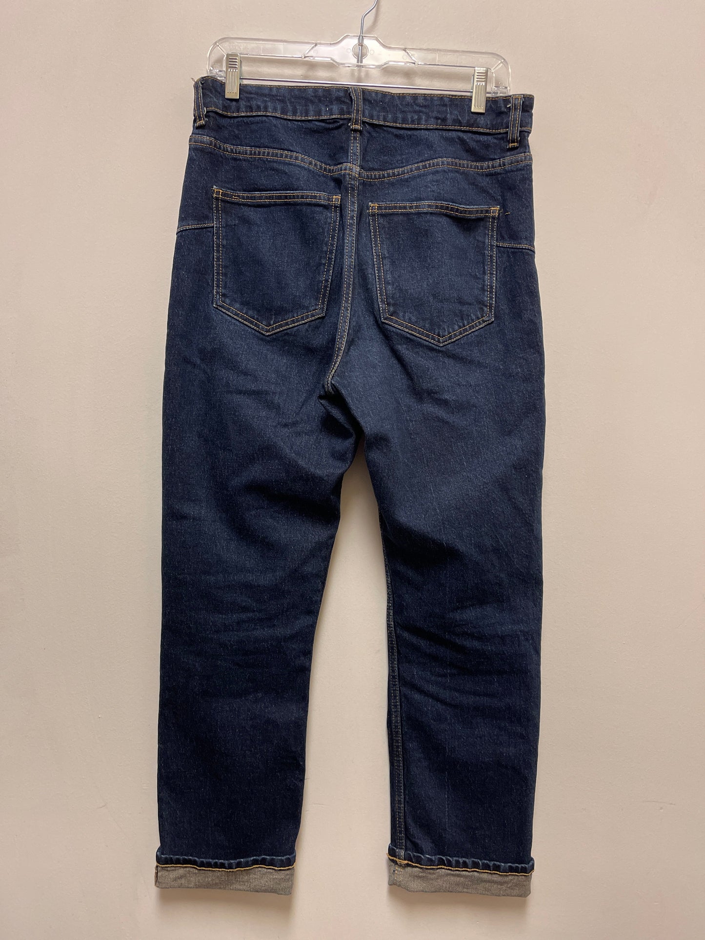 Jeans Cropped By Zara In Blue Denim, Size: 8