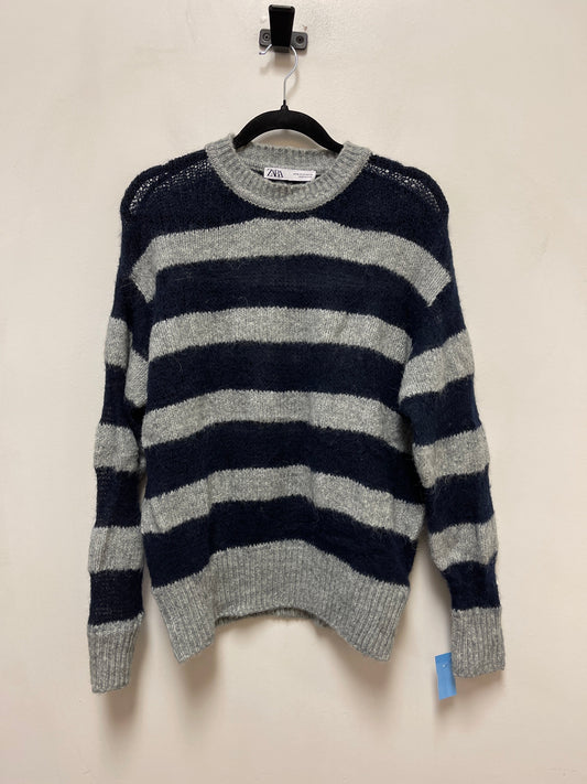 Sweater By Zara In Blue & Grey, Size: M