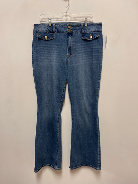 Jeans Flared By D Jeans In Blue Denim, Size: 16