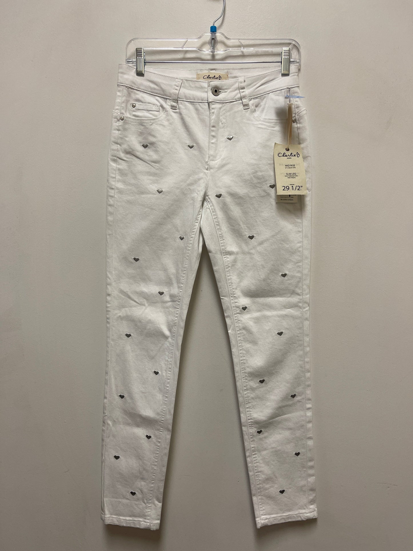 Jeans Skinny By Charlie B In White Denim, Size: 0