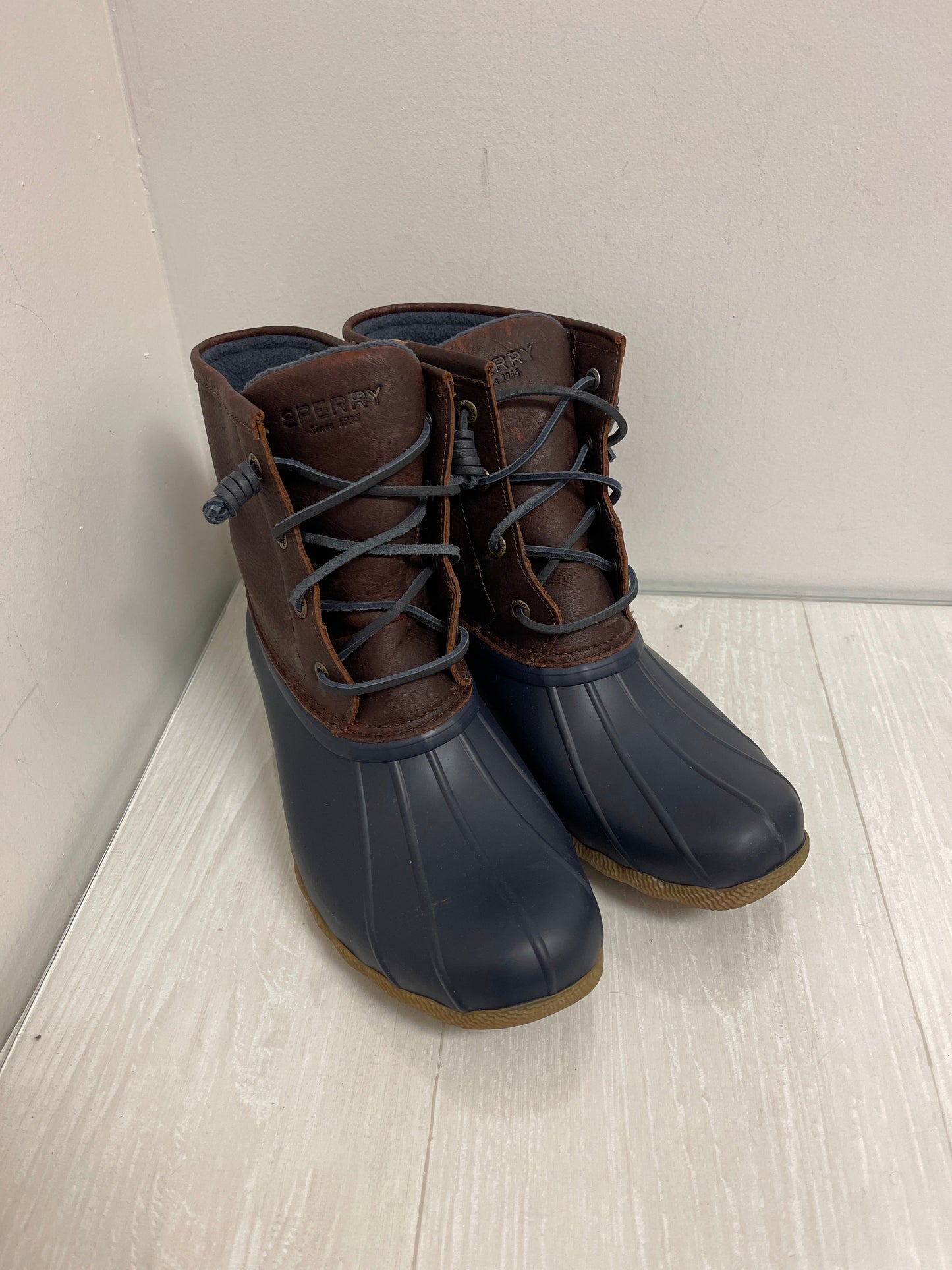 Boots Rain By Sperry In Navy, Size: 8