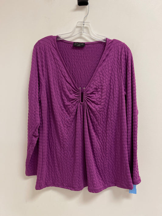 Top Long Sleeve By Lane Bryant In Purple, Size: Xl