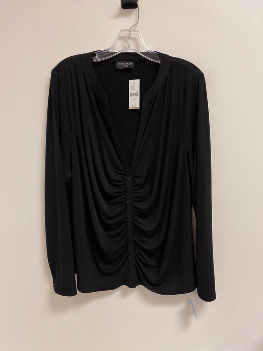 Blouse Long Sleeve By Lane Bryant In Black, Size: 3x