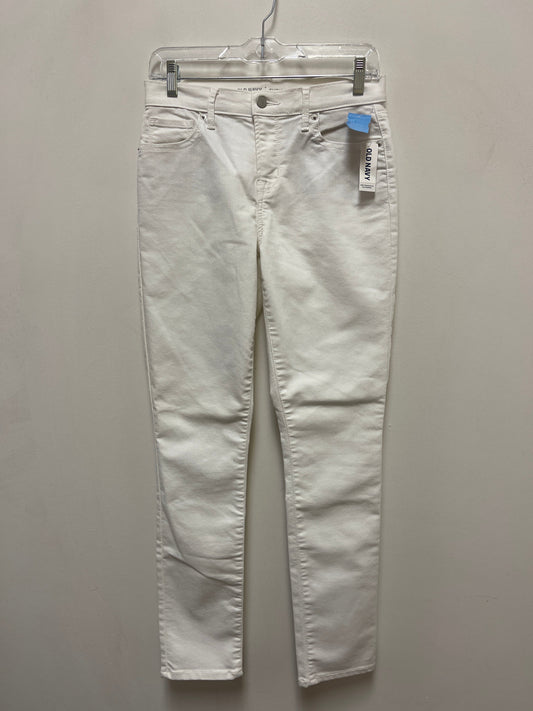 Jeans Skinny By Old Navy In White Denim, Size: 6