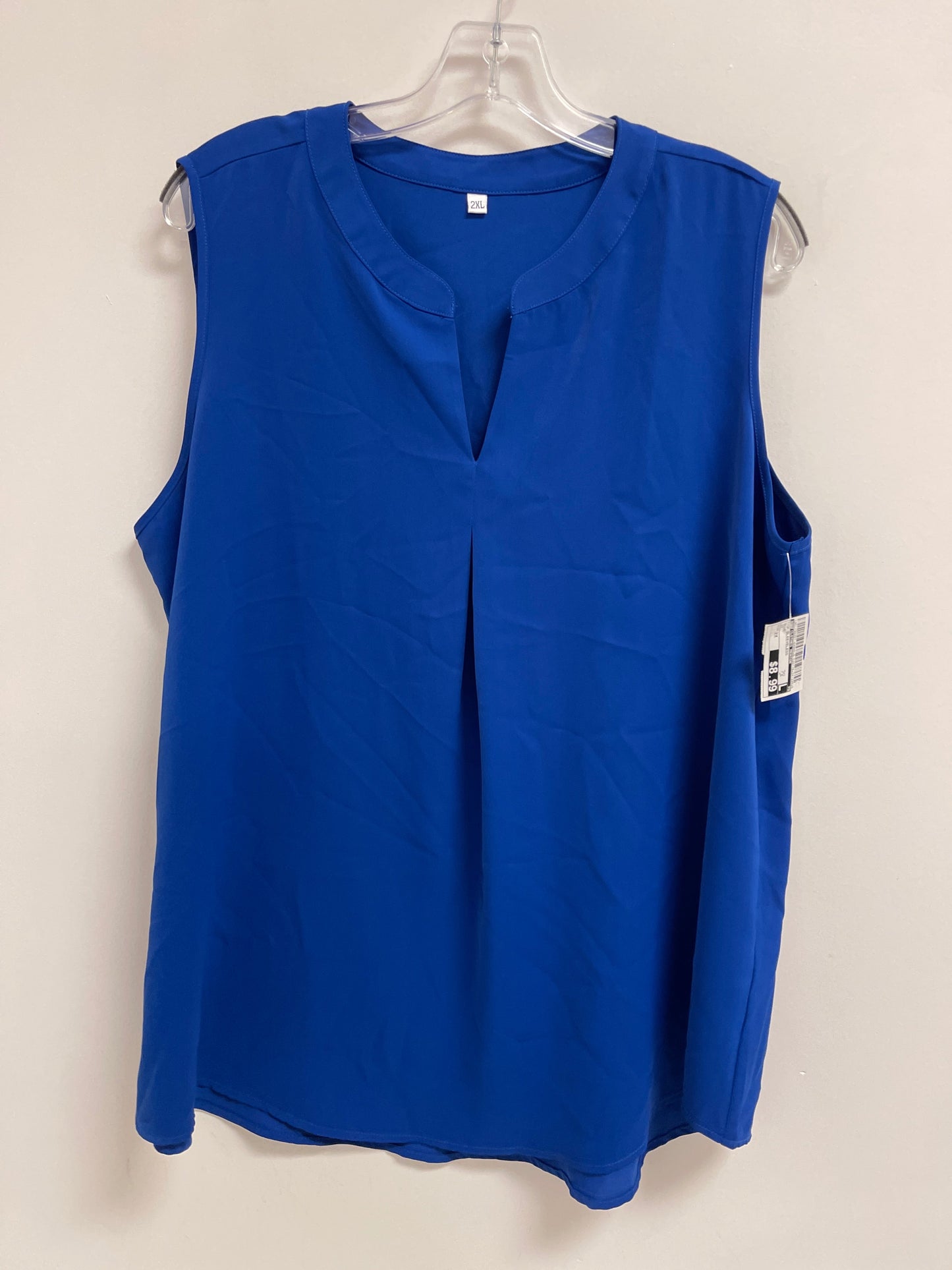 Top Sleeveless By Clothes Mentor In Blue, Size: 2x