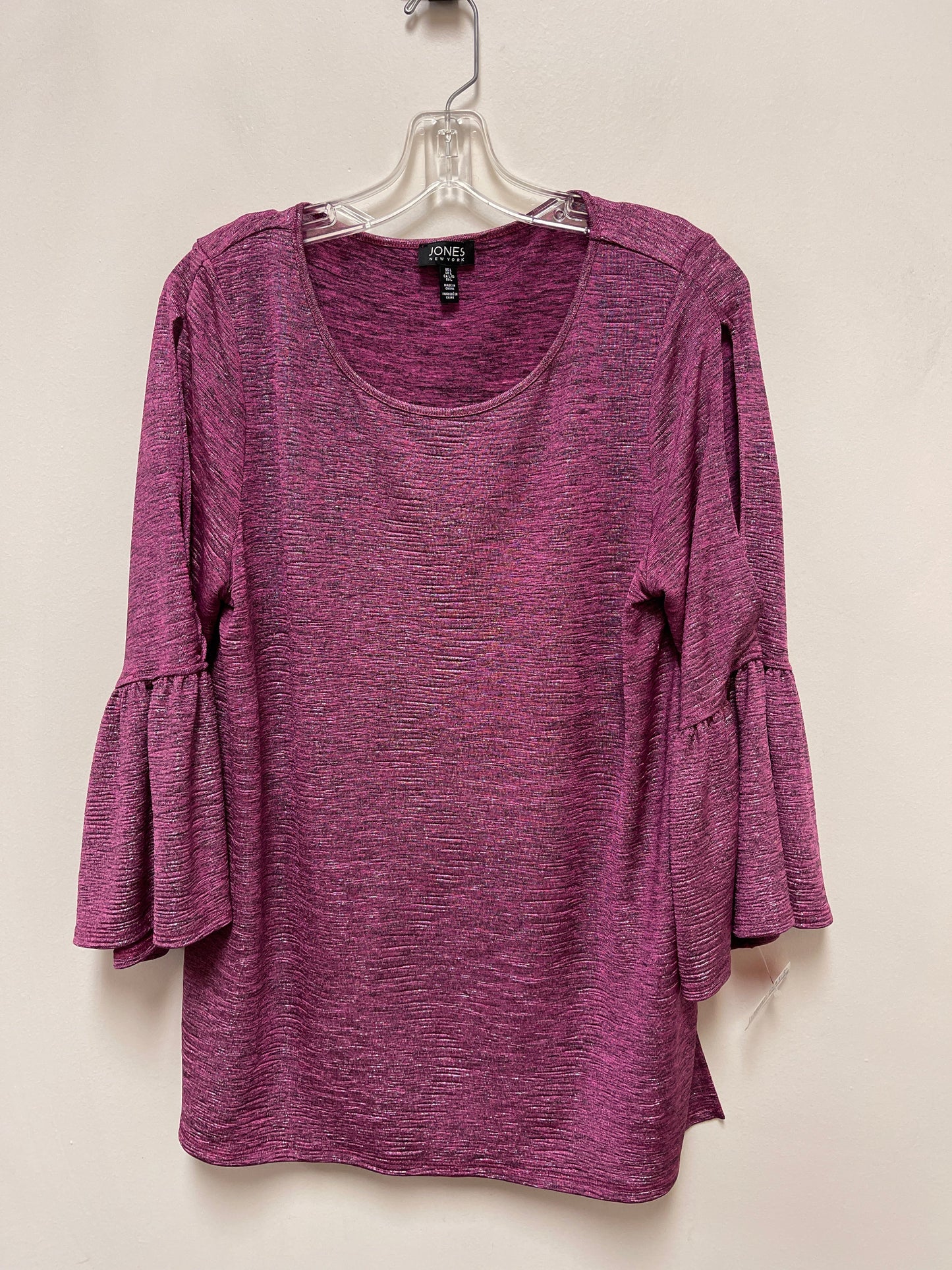 Top Long Sleeve By Jones New York In Purple, Size: L