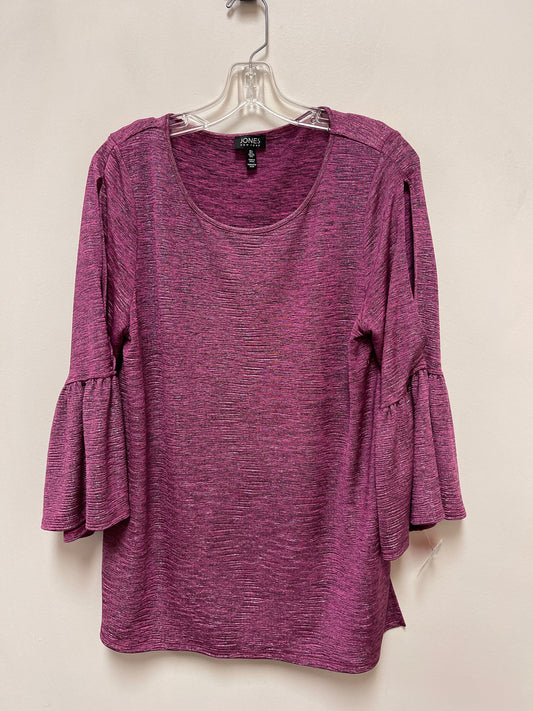 Top Long Sleeve By Jones New York In Purple, Size: L