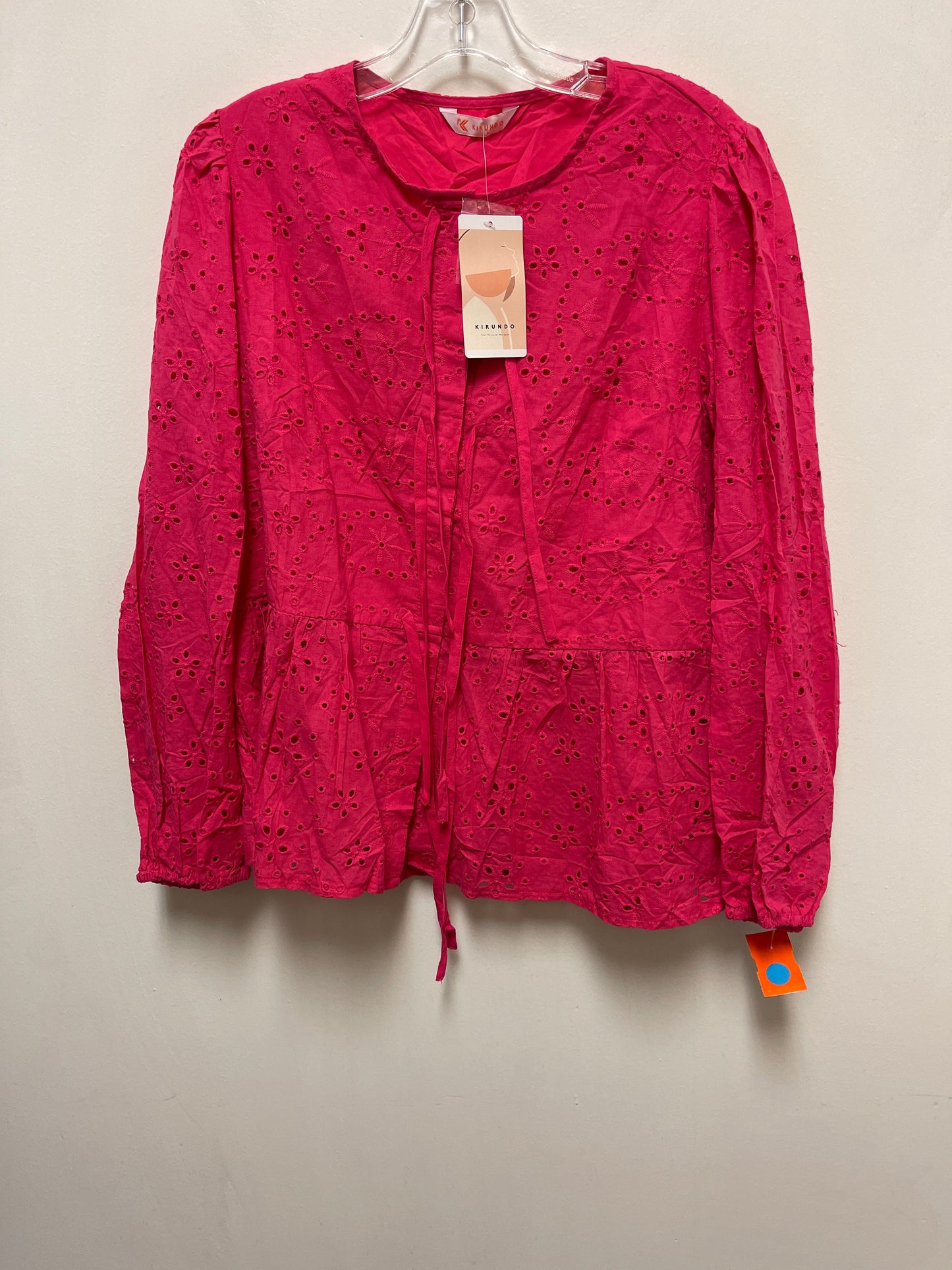 Top Long Sleeve By Clothes Mentor In Pink, Size: L