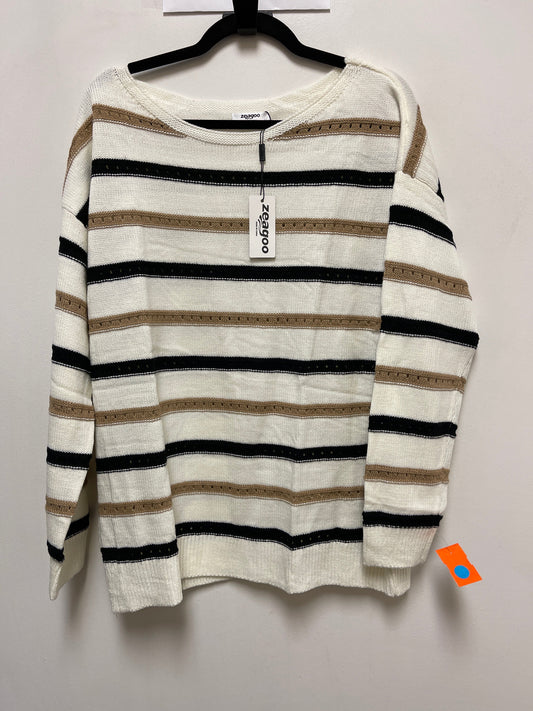 Sweater By Clothes Mentor In Cream, Size: L