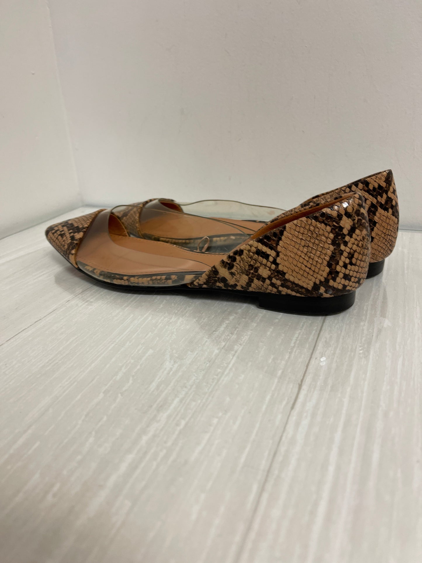 Shoes Flats By Zara Basic In Snakeskin Print, Size: 6.5