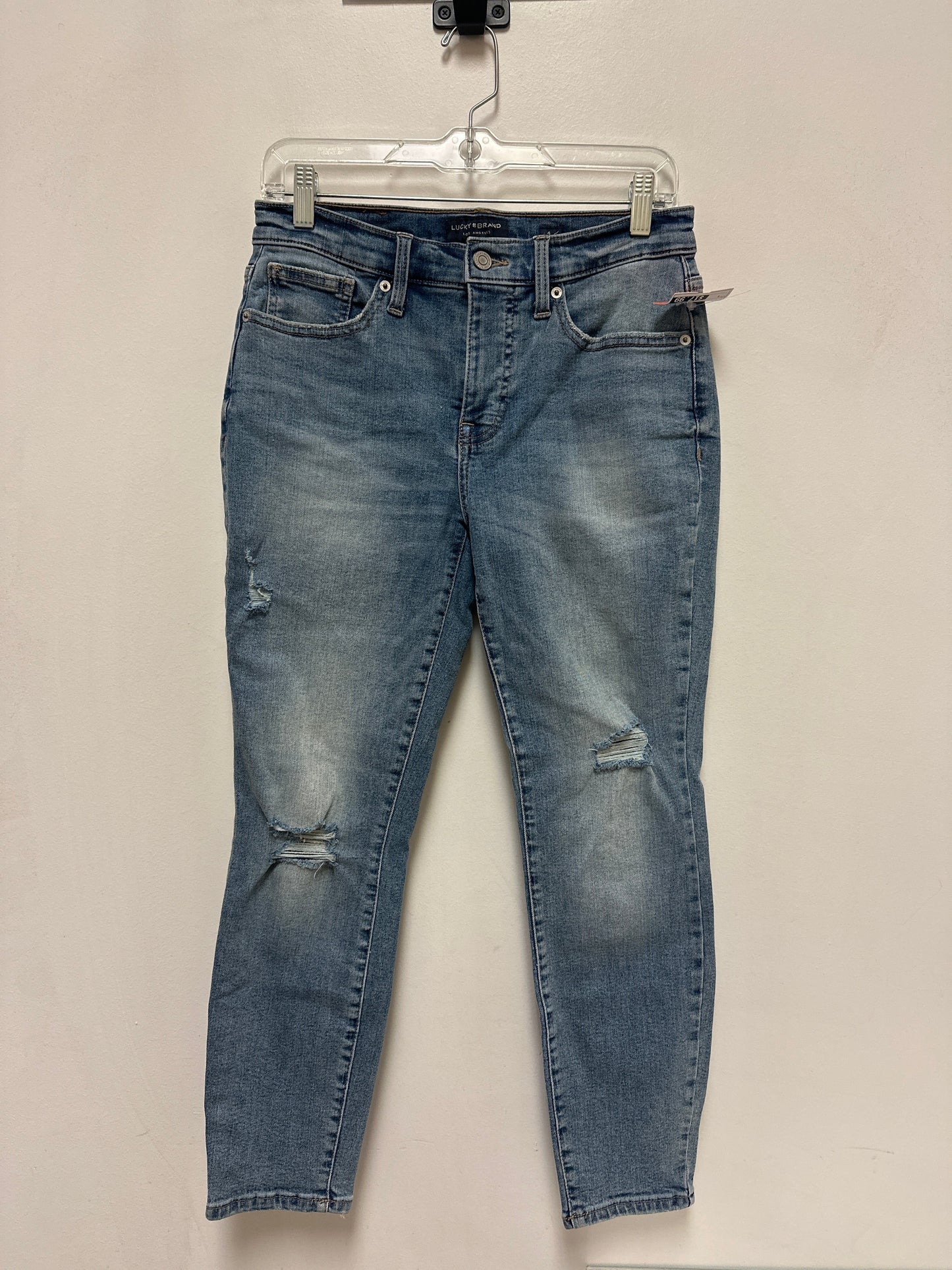 Jeans Skinny By Lucky Brand In Blue Denim, Size: 4