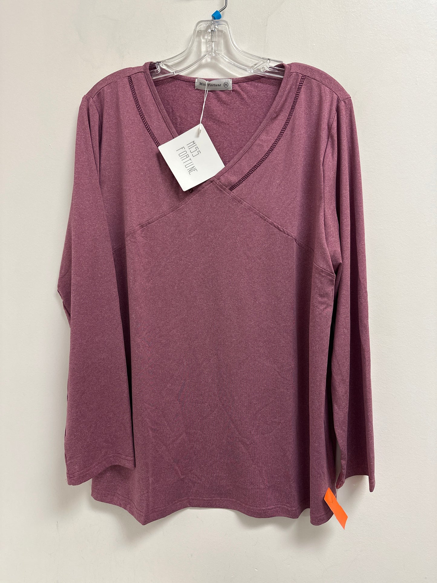 Athletic Top Long Sleeve Crewneck By Clothes Mentor In Purple, Size: 2x