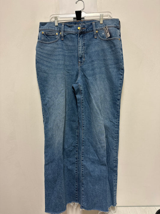 Jeans Wide Leg By J. Crew In Blue Denim, Size: 16