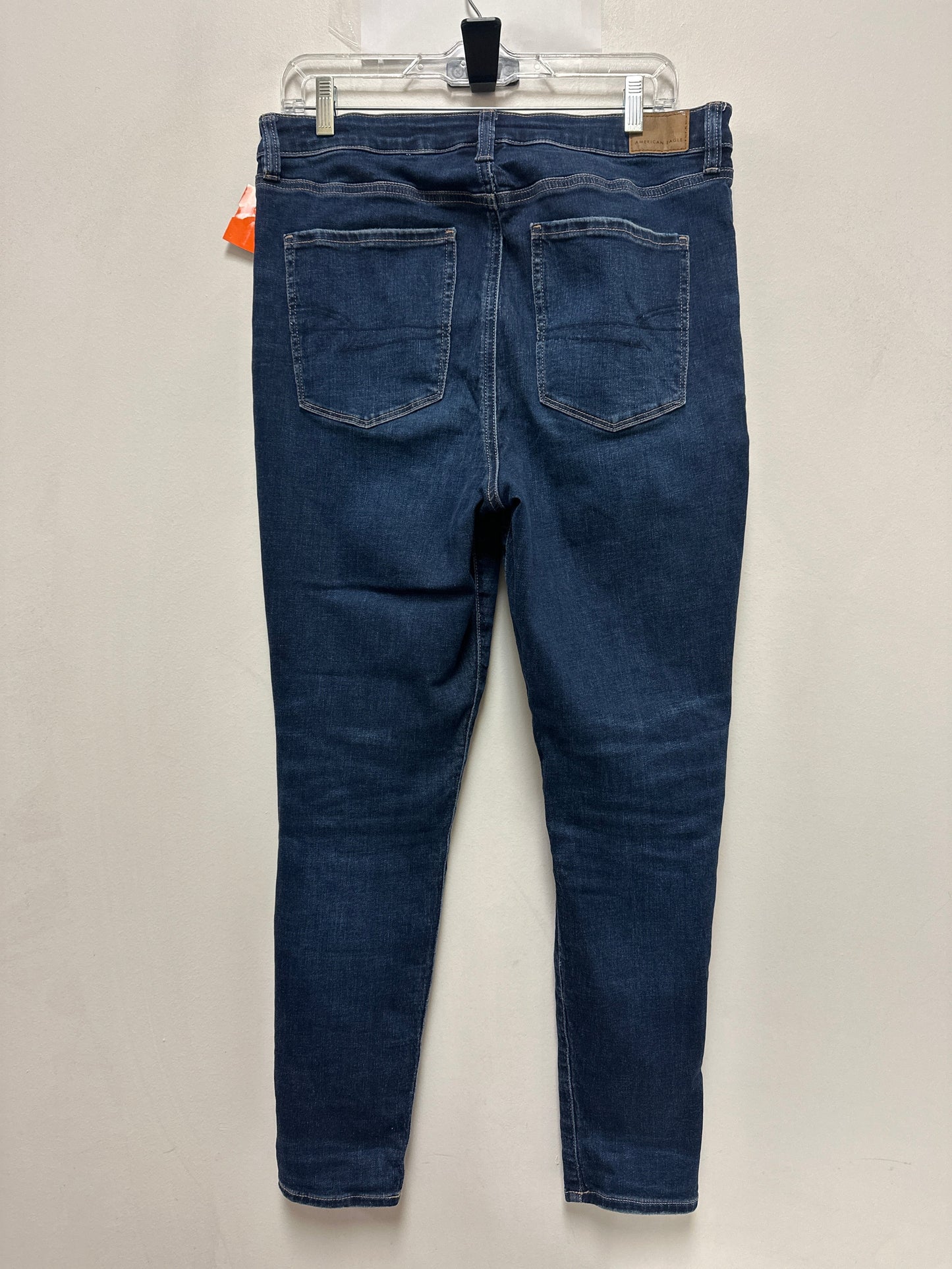 Jeans Skinny By American Eagle In Blue Denim, Size: 12