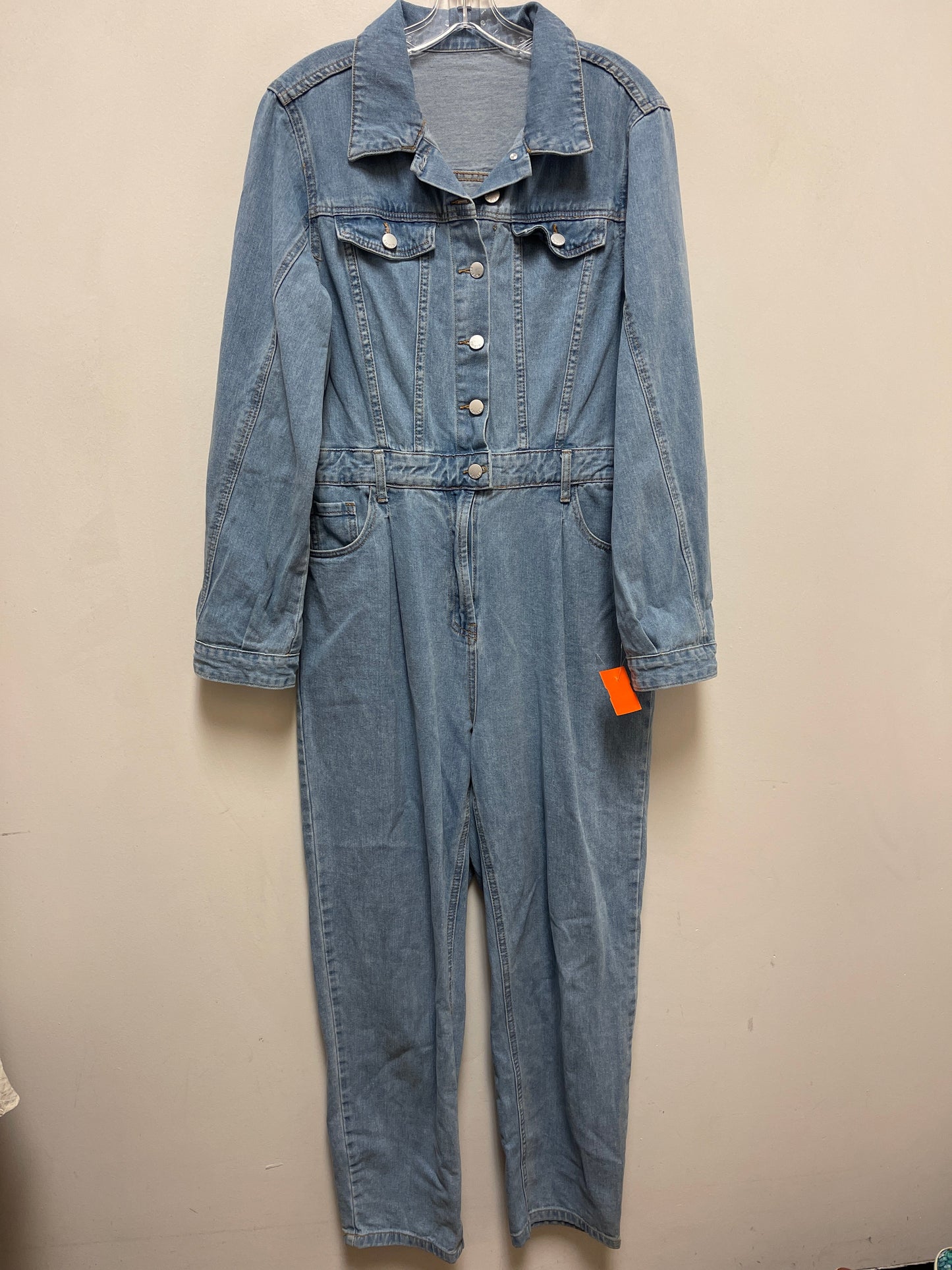 Jumpsuit By Shein In Blue Denim, Size: Xl