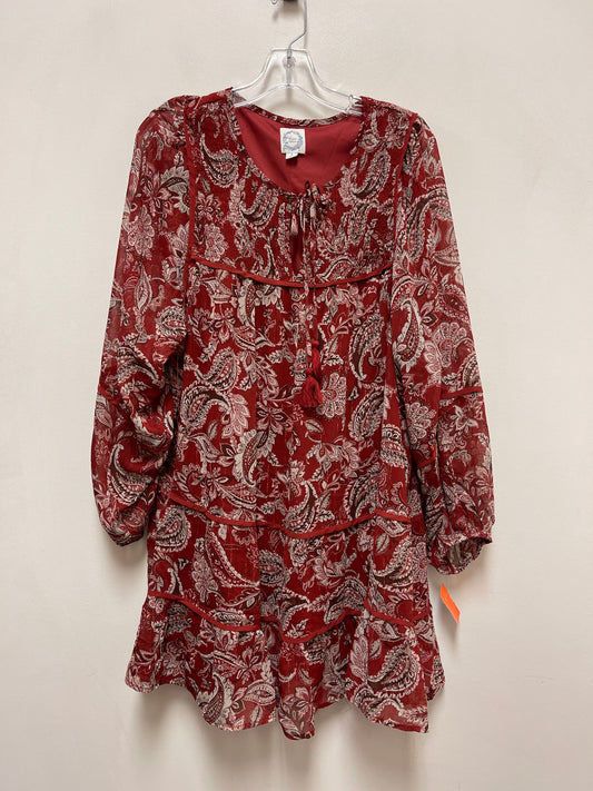 Dress Casual Short By Blue Rain In Red, Size: L