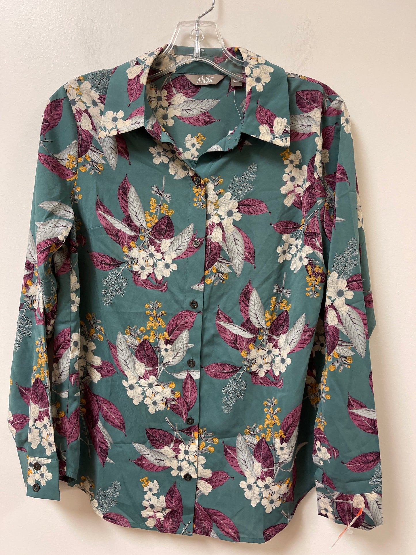 Blouse Long Sleeve By Motto In Blue & Purple, Size: S