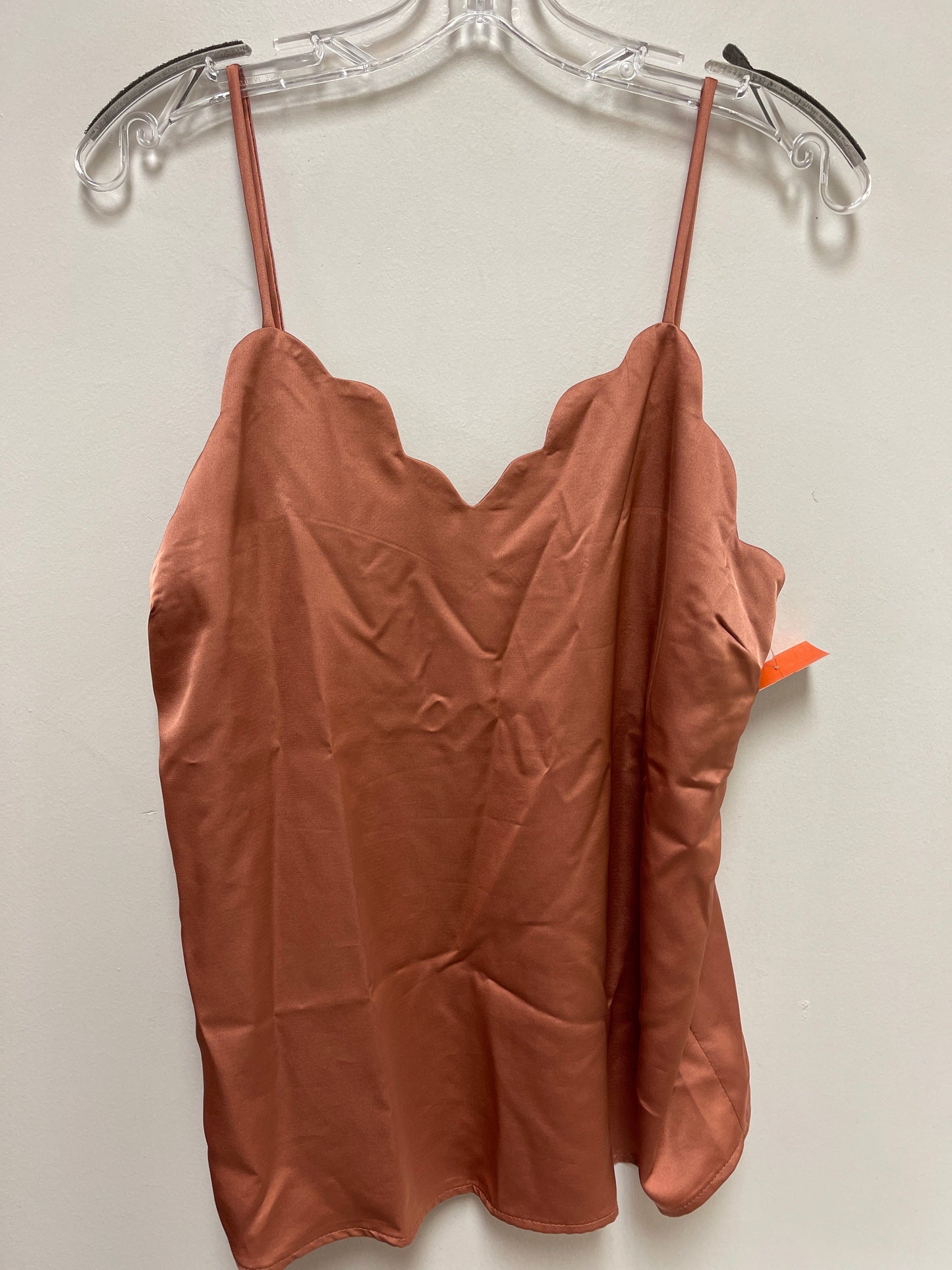 Top Sleeveless By Monteau In Rose Gold, Size: L