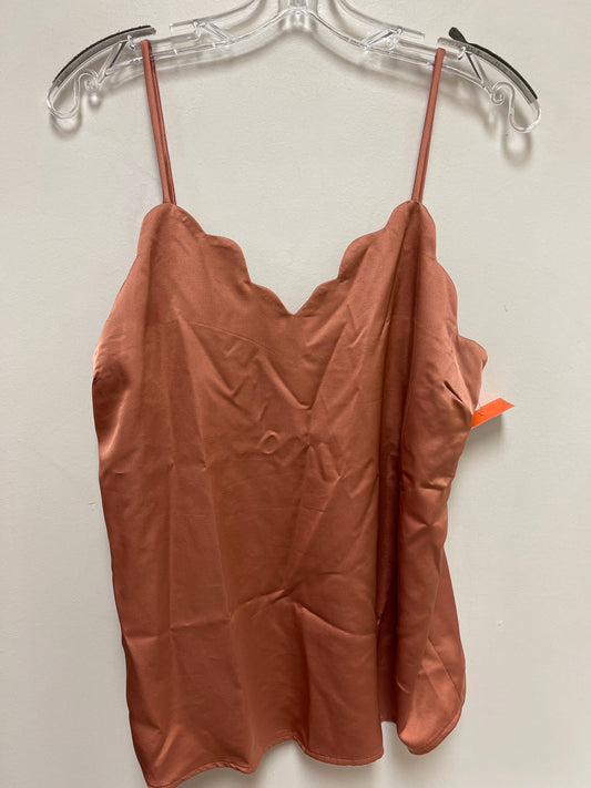 Top Sleeveless By Monteau In Rose Gold, Size: L