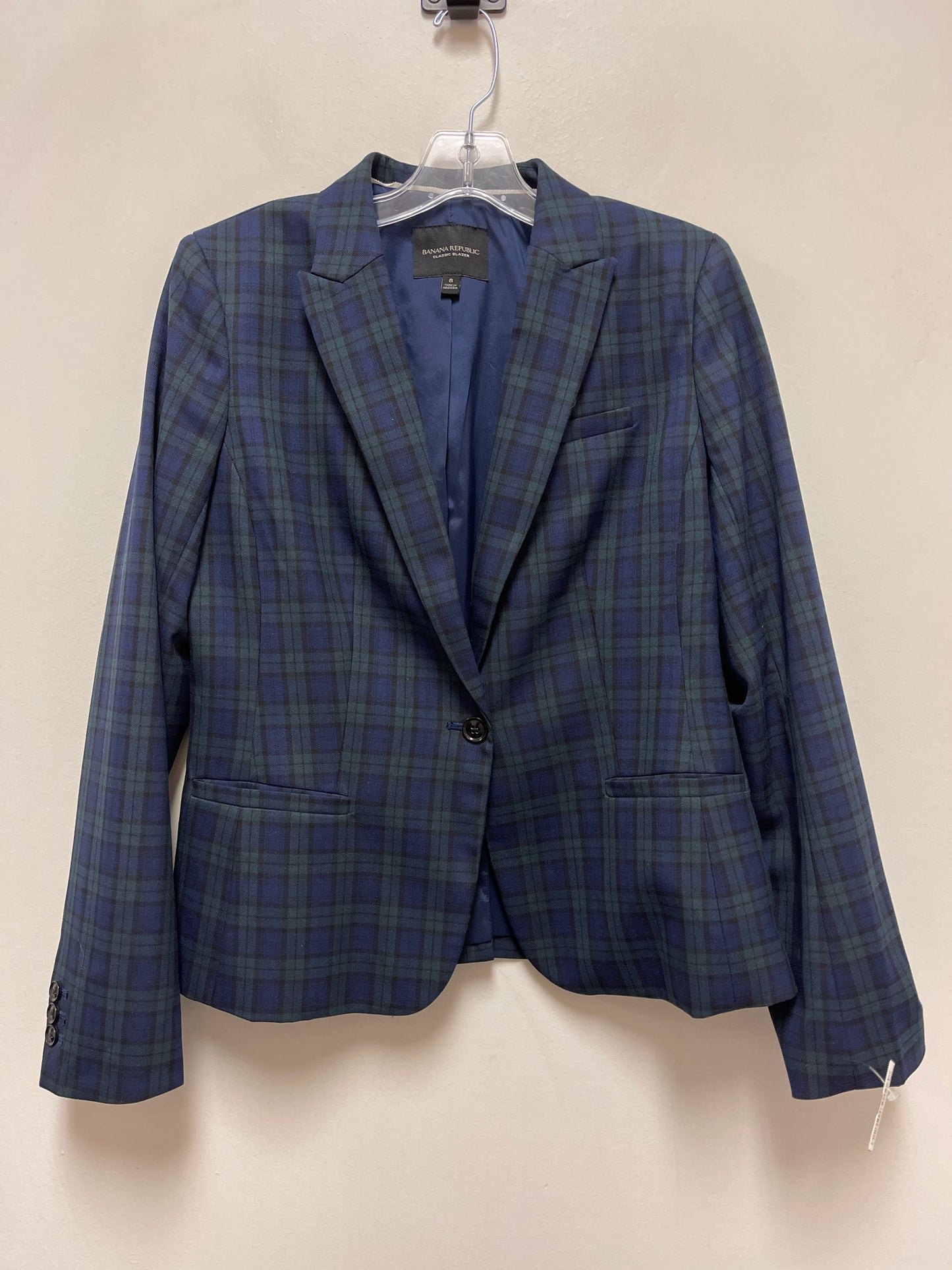 Blazer By Banana Republic In Blue & Green, Size: M