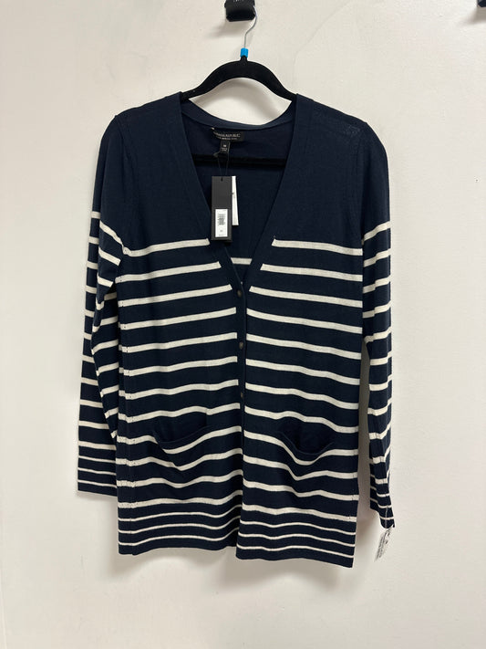 Sweater Cardigan By Banana Republic In Striped Pattern, Size: M