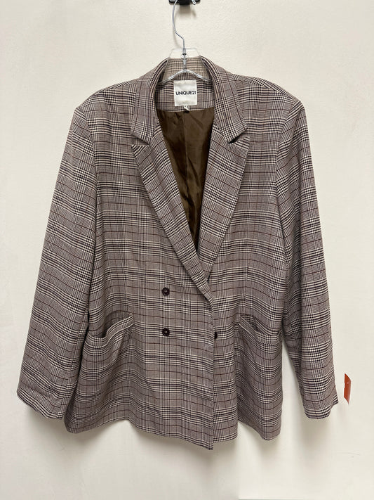 Blazer By Clothes Mentor In Brown, Size: 1x