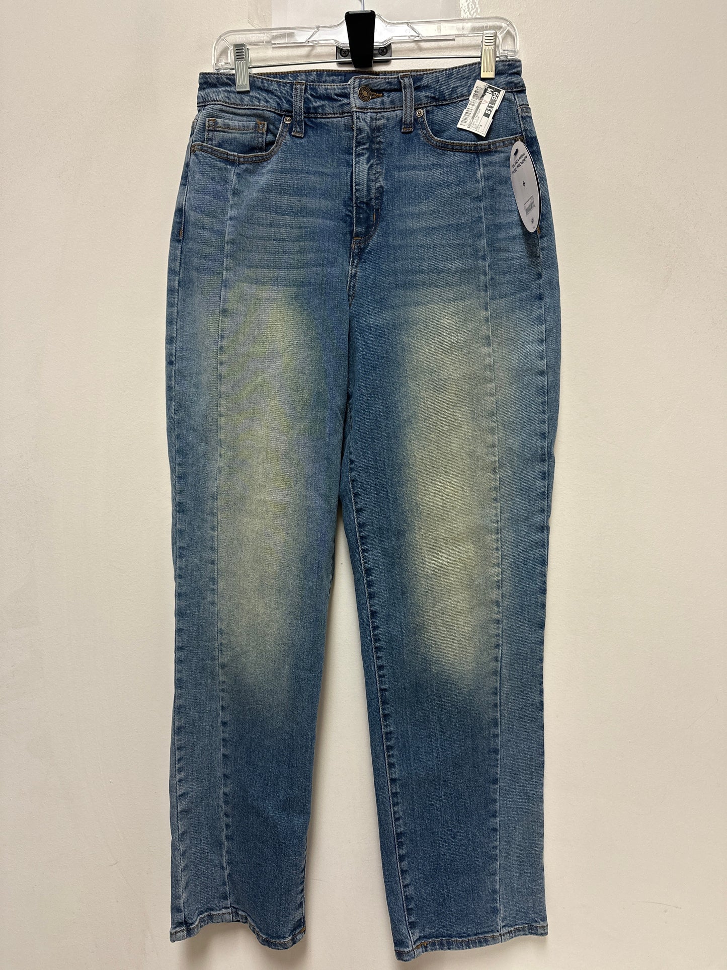 Jeans Straight By Scoop In Blue Denim, Size: 8