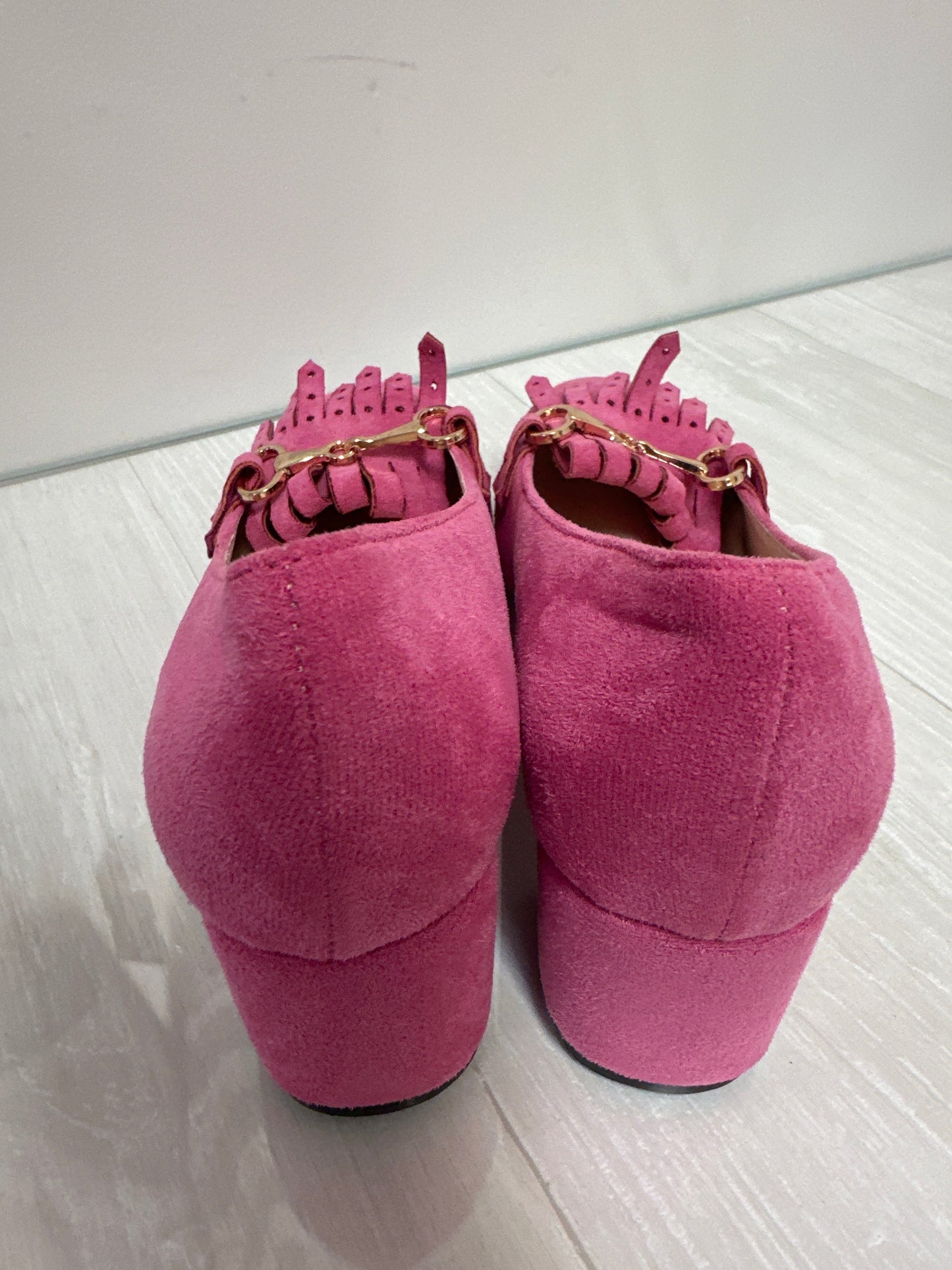 Shoes Heels Block By Clothes Mentor In Pink, Size: 9.5