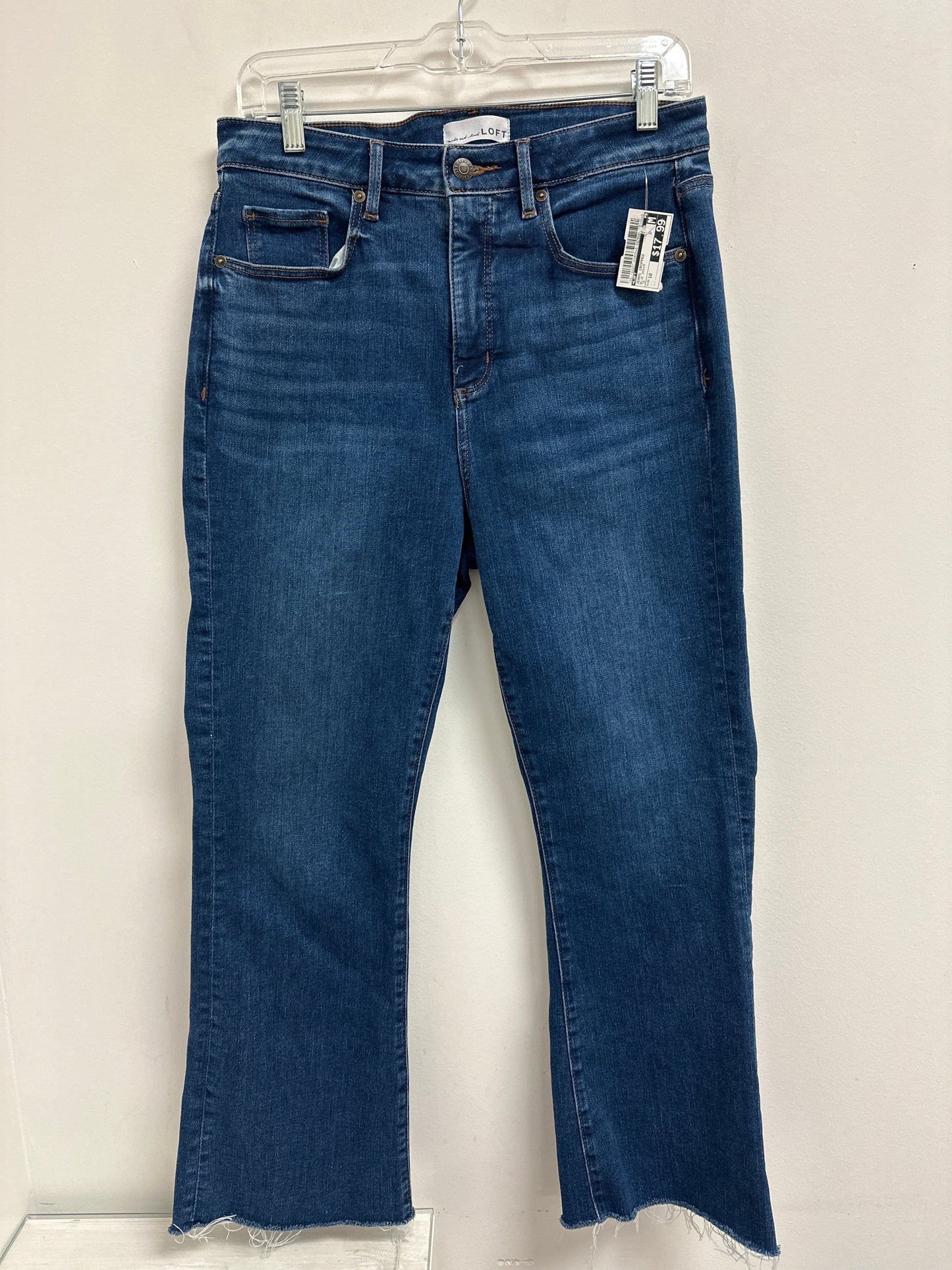 Jeans Cropped By Loft In Blue Denim, Size: 10