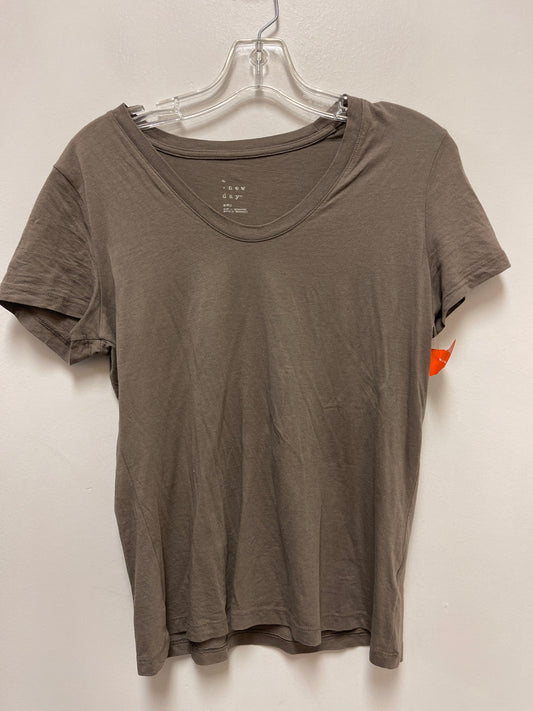 Top Short Sleeve By A New Day In Taupe, Size: S