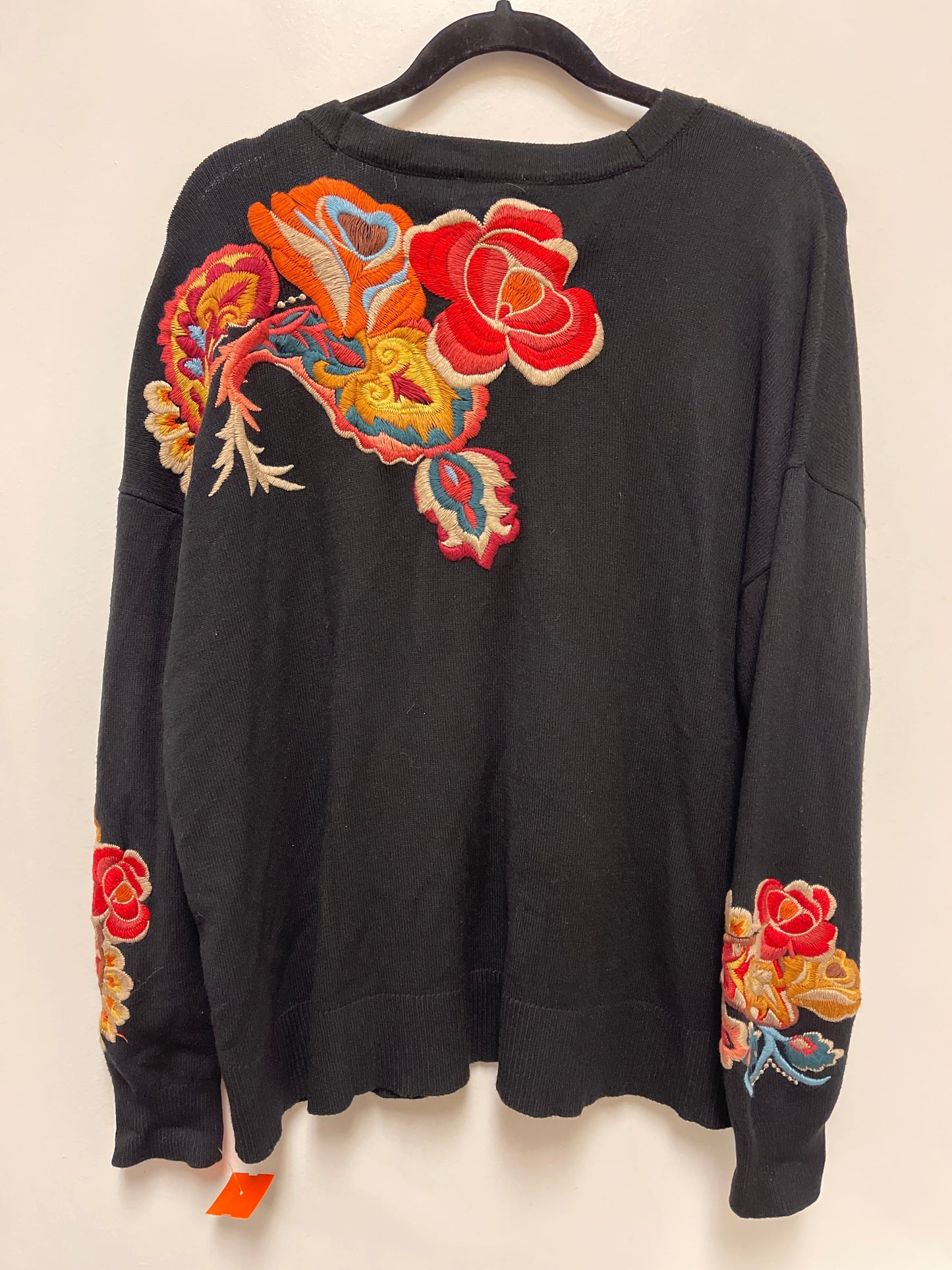 Sweater Cardigan By Chicos In Floral Print, Size: Xl