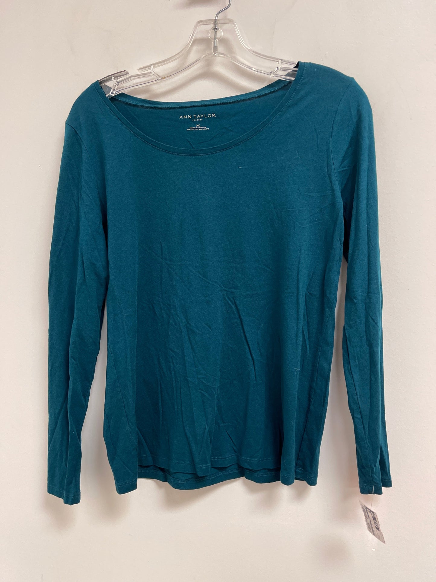 Top Long Sleeve By Ann Taylor In Blue, Size: M