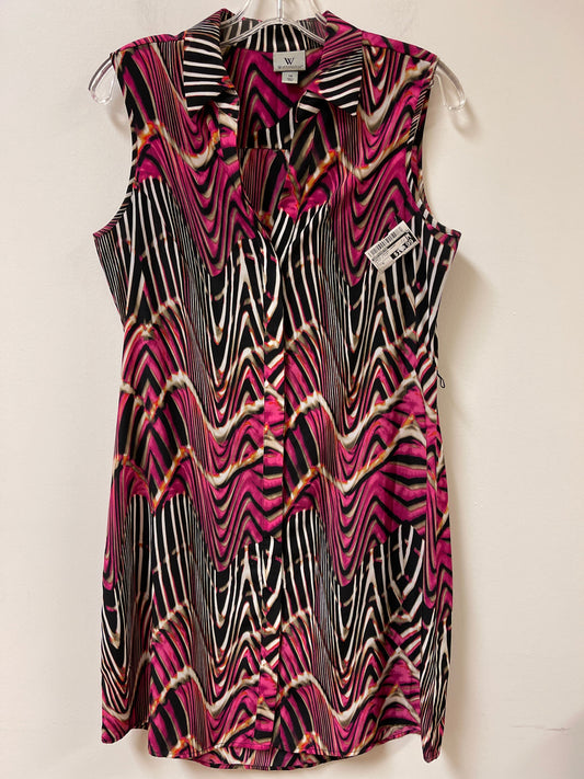 Dress Casual Short By Worthington In Black & Pink, Size: M