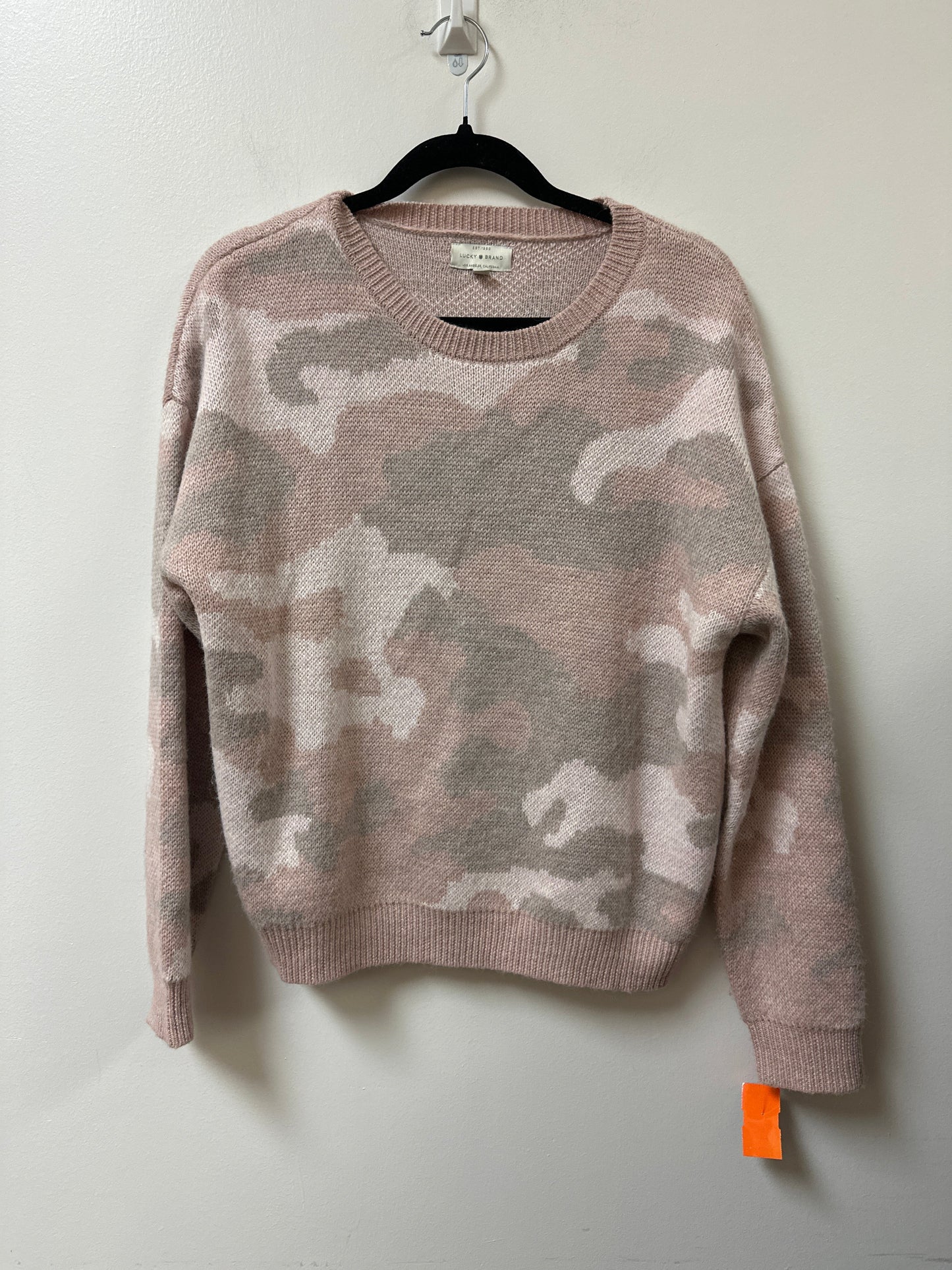 Sweater By Lucky Brand In Camouflage Print, Size: M