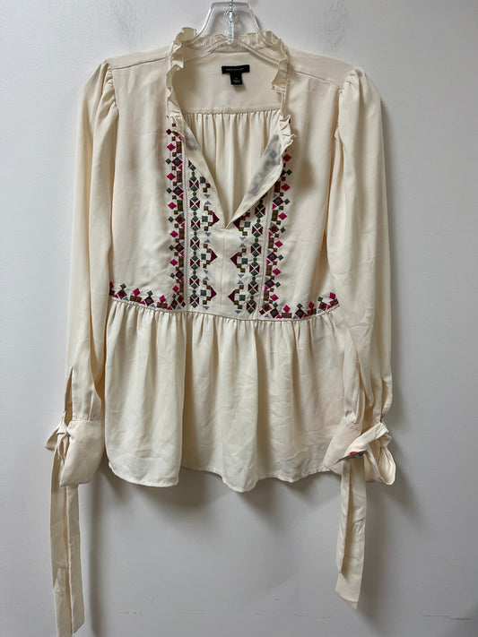 Top Long Sleeve By Ann Taylor In Cream, Size: Xs