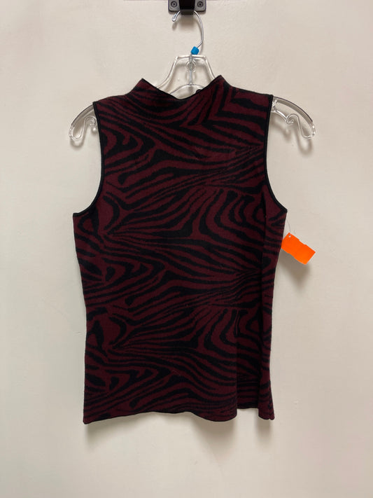 Top Sleeveless By Carmen By Carmen Marc Valvo In Black & Red, Size: S