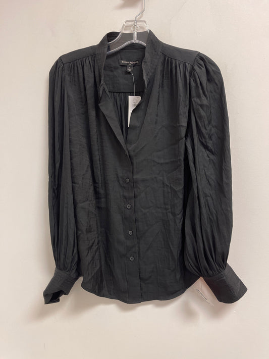 Blouse Long Sleeve By Banana Republic In Black, Size: S