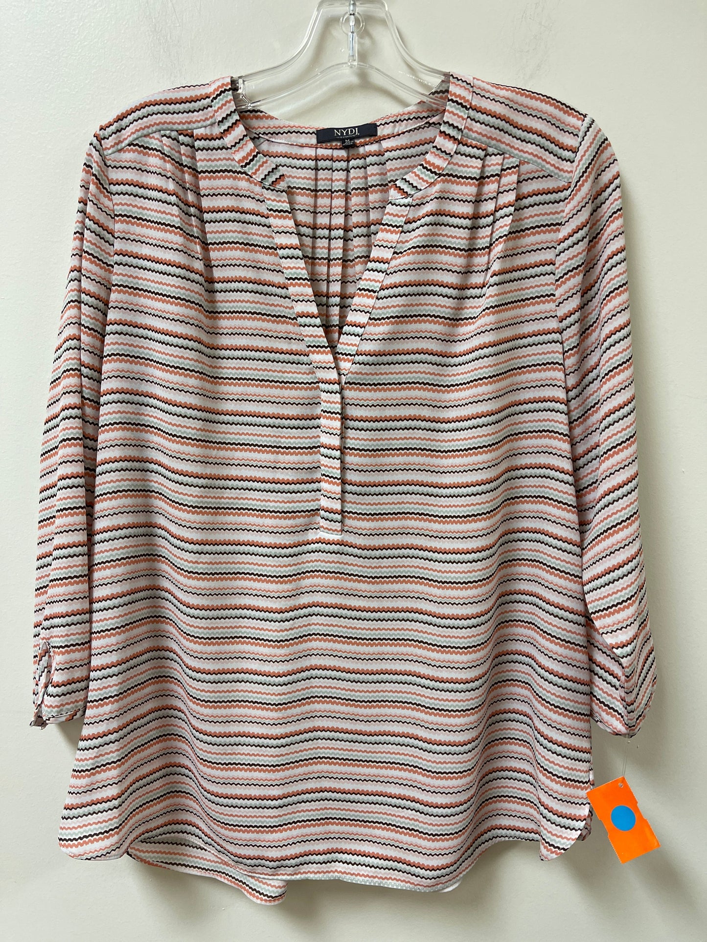 Top Long Sleeve By Not Your Daughters Jeans In Striped Pattern, Size: M