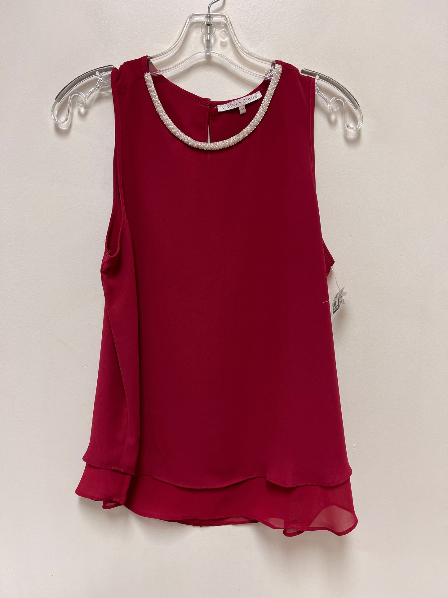 Top Sleeveless By Violet And Claire In Red, Size: M