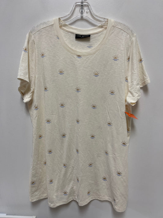 Top Short Sleeve By Lane Bryant In Cream, Size: Xl