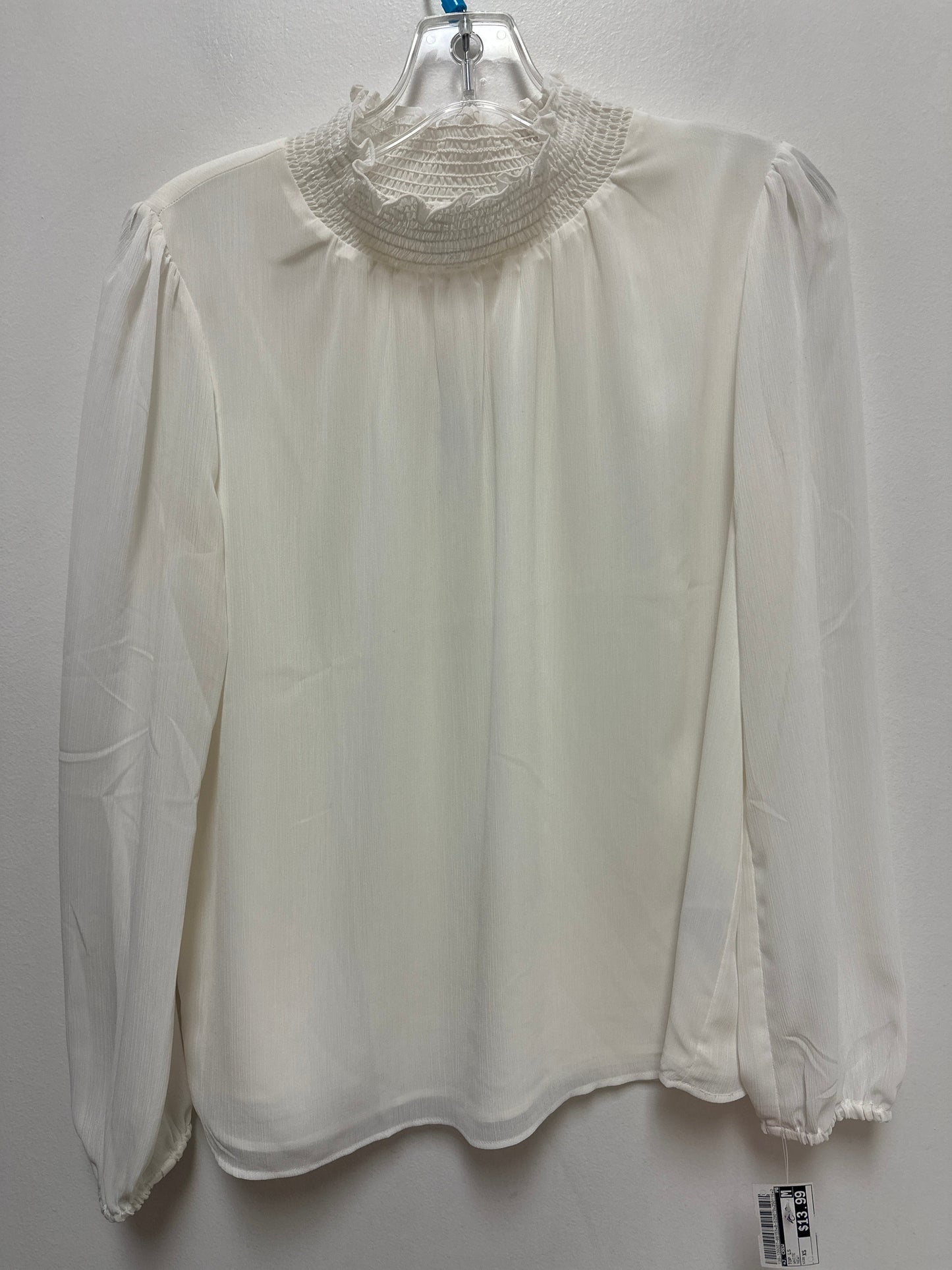 Top Long Sleeve By J. Crew In White, Size: Xs