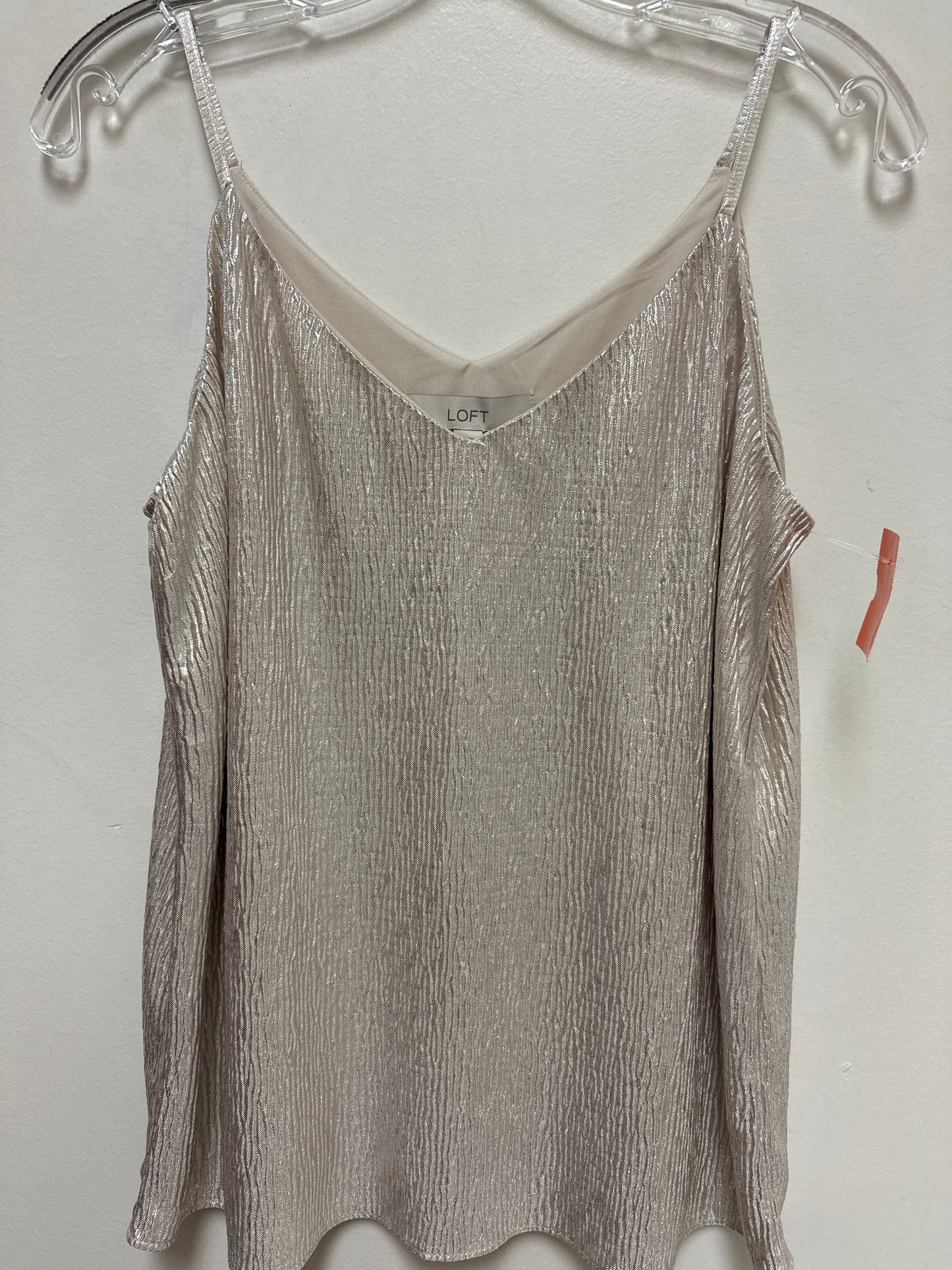 Top Sleeveless By Loft In Silver, Size: Xs