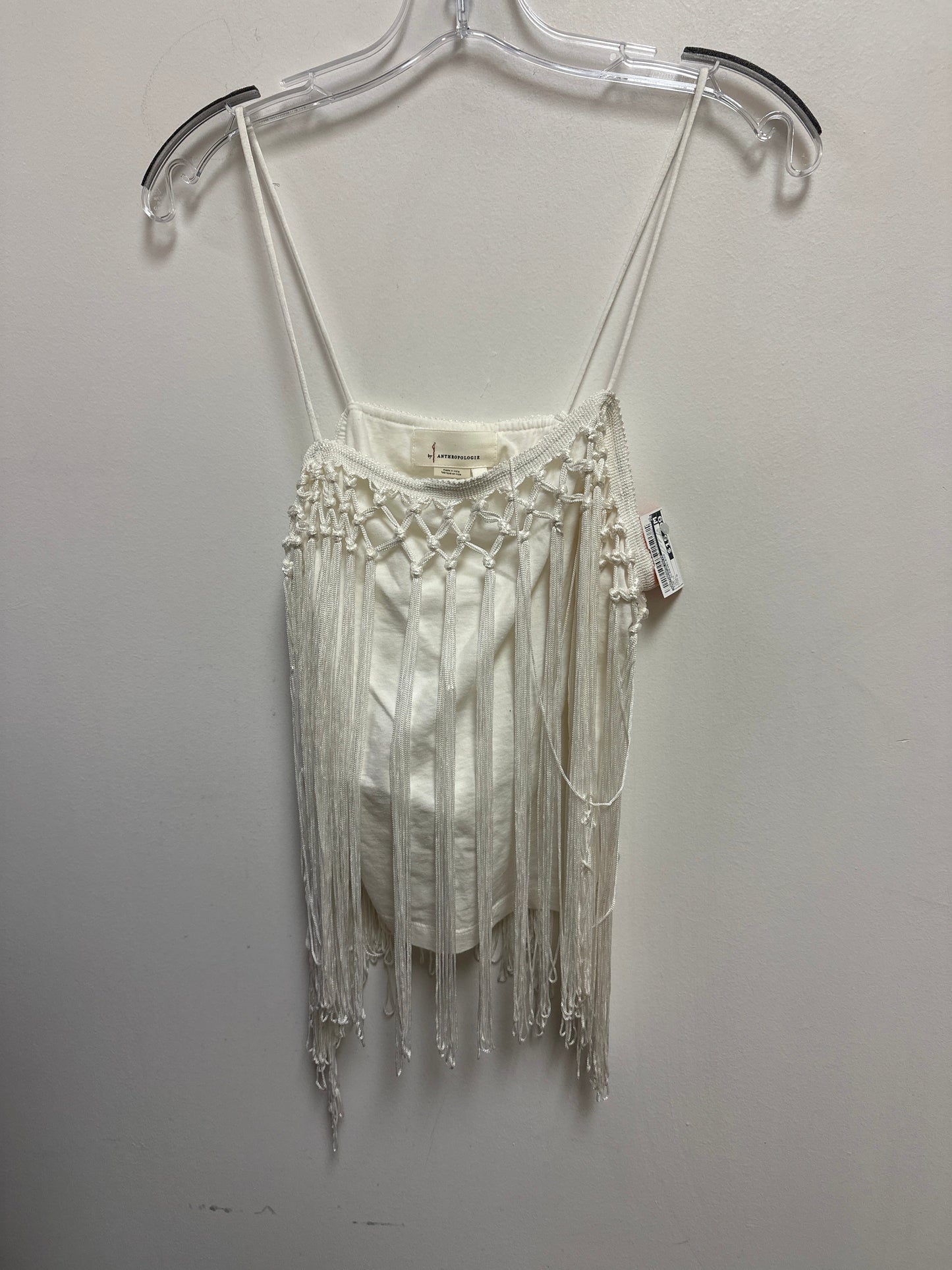 Top Sleeveless By Anthropologie In White, Size: S