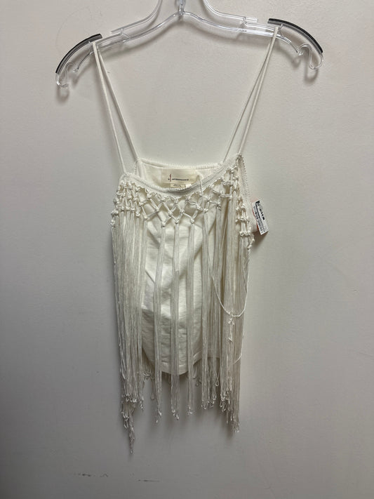 Top Sleeveless By Anthropologie In White, Size: S