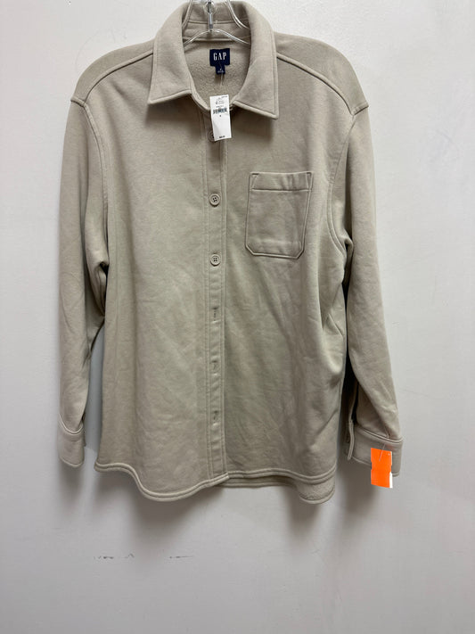 Jacket Shirt By Gap In Cream, Size: S