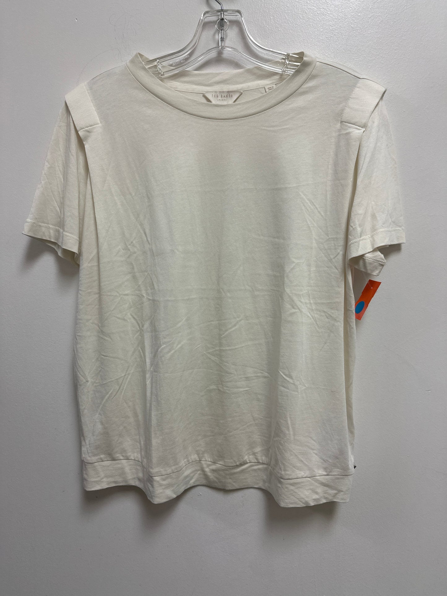 Top Short Sleeve Designer By Ted Baker In Cream, Size: S