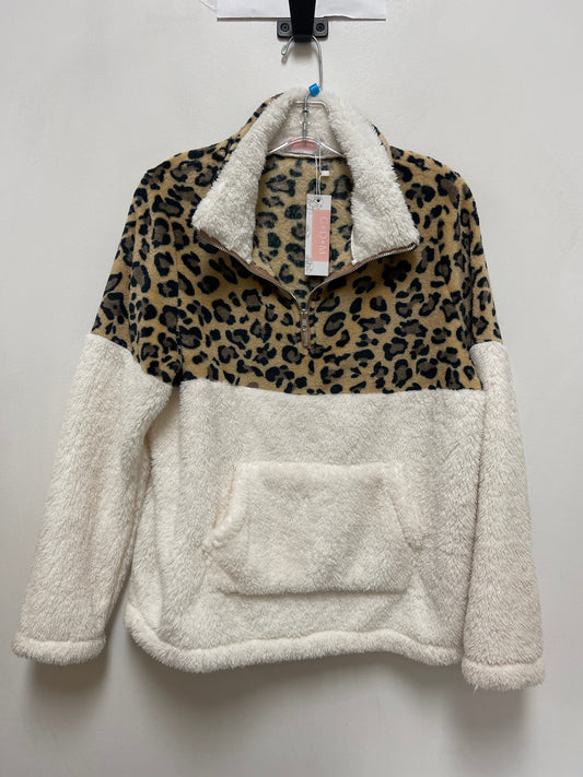 Jacket Faux Fur & Sherpa By Clothes Mentor In Animal Print, Size: L