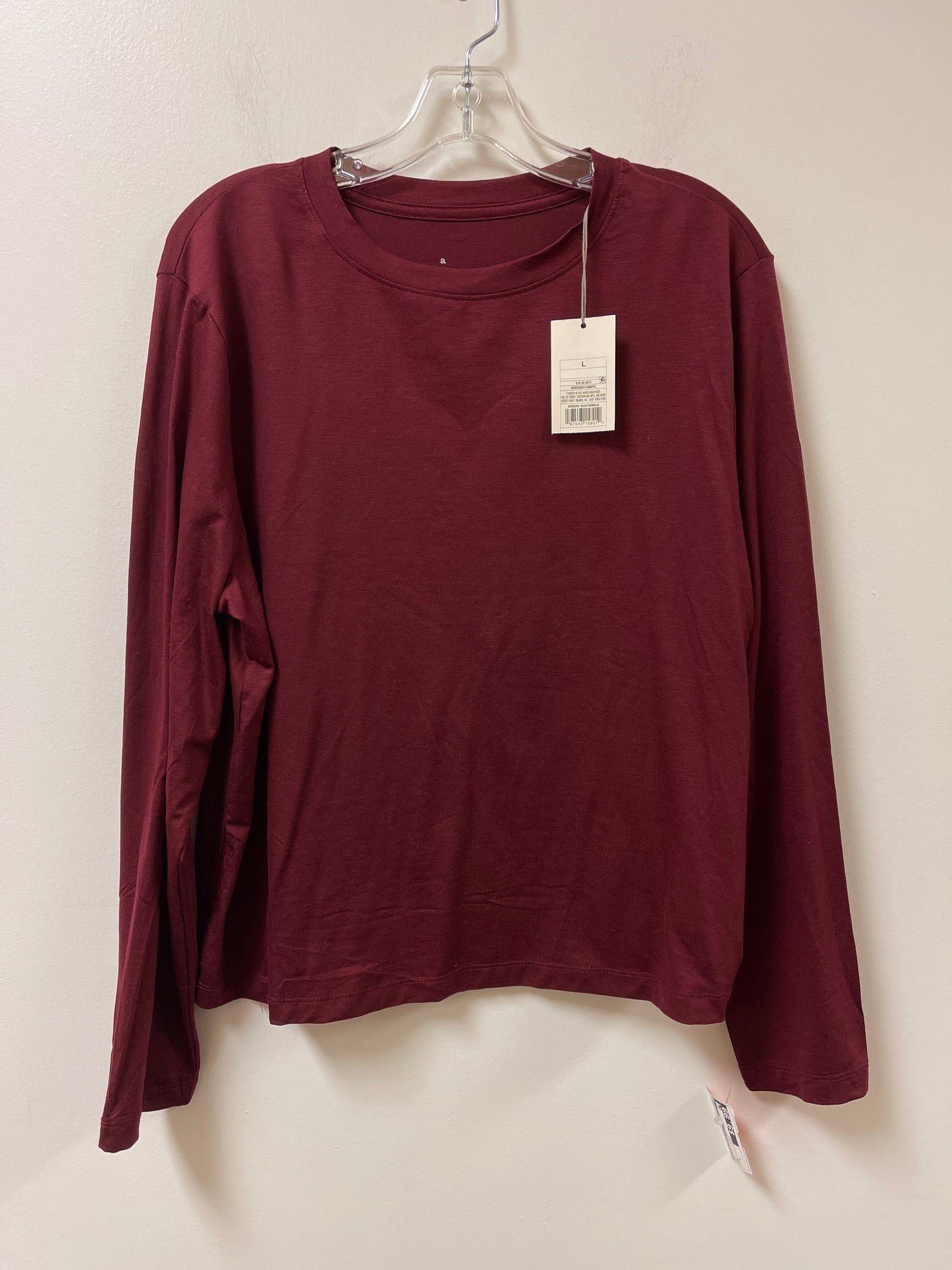 Top Long Sleeve By A New Day In Red, Size: L